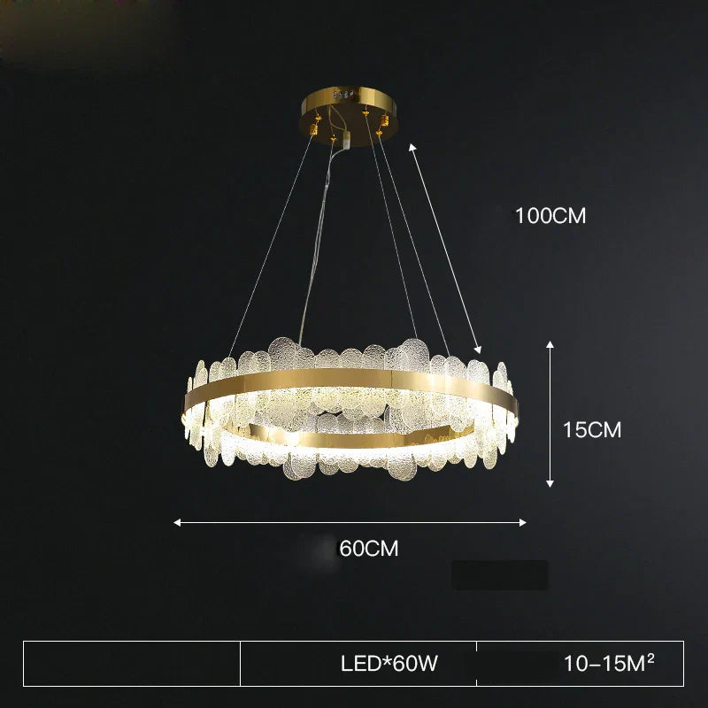 Decorbites™ Goldener Edelstahl-LED-Designer-Kronleuchter für das Esszimmer