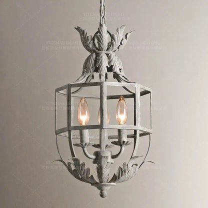 Decorbites™ Graue Metallkäfig-Laternen-Kronleuchter - Vintage Hängelampe