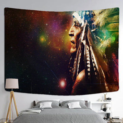 Decorbites™ Indisches Kopf Psychedelisches Wandbehang für Boho-Wohnzimmer