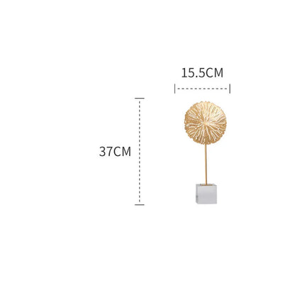 DecorBites™ Golden Lotus Sculpture Metal Crafts Modern Minimalist Decor Statue