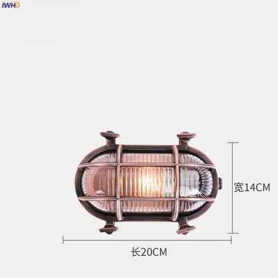 Decorbites™ Industrielle Außenwandlampe Wasserdichte LED-Wandlampe für Veranda Garten Balkon