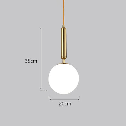 DecorBites™ Glass Ball LED Pendant Light for Bedroom and Bar, Modern Globe Hanging Ceiling Lamp