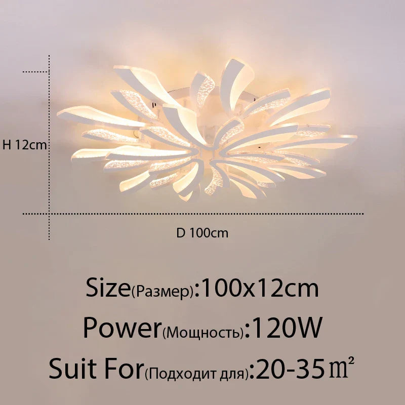 White Black LED Chandelier