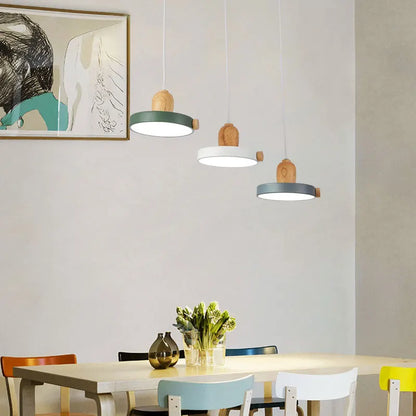 Decorbites™ LED-Holz-Eisen-Hängeleuchte für Arbeitszimmer, Nachttisch – Nordisches modernes Design