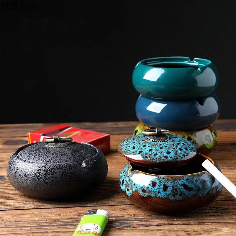 Porcelain Round Ashtray Decor