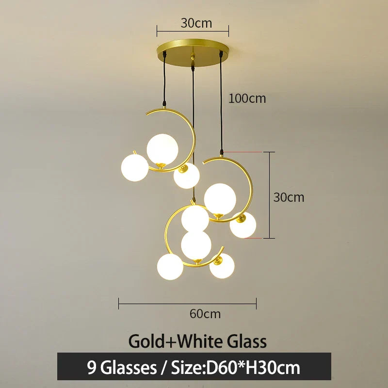 Decorbites™ Glas-Kugelleuchte | Moderne nordische G9 LED Lampe für Wohnzimmer & Schlafzimmer