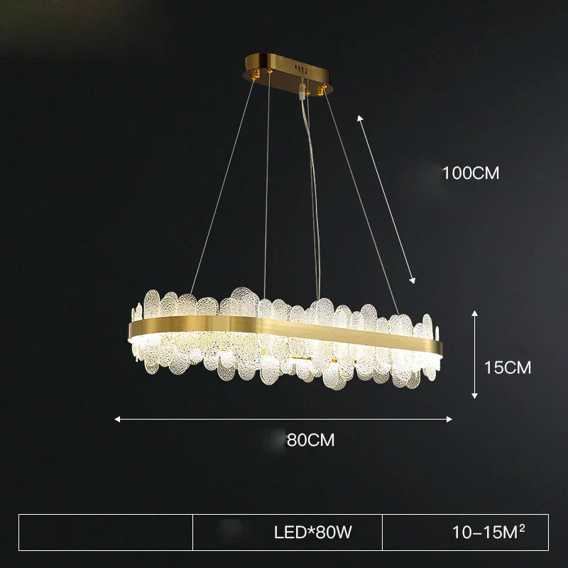 Decorbites™ Goldener Edelstahl-LED-Designer-Kronleuchter für das Esszimmer