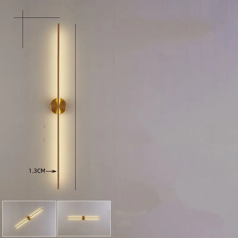 Gold Geometric Wall Lamps L120cm Contemporary