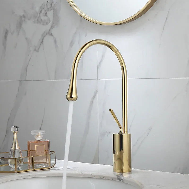 Gold Marble Basin Faucet
