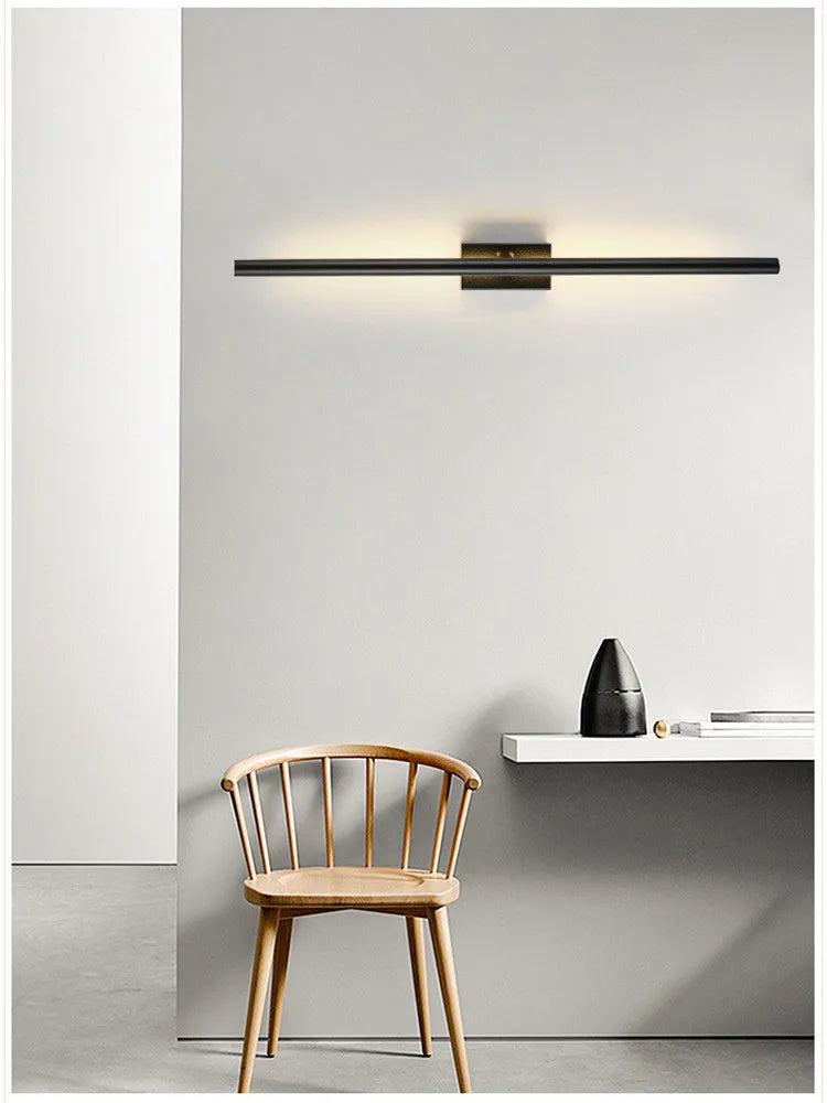 Gold LED Wall Light Linear 120cm Bathroom Mirror