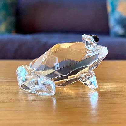Decorbites™ K9-Kristallglas-Frosch-Figur Skulptur Briefbeschwerer Wohnungsdekoration Geschenk