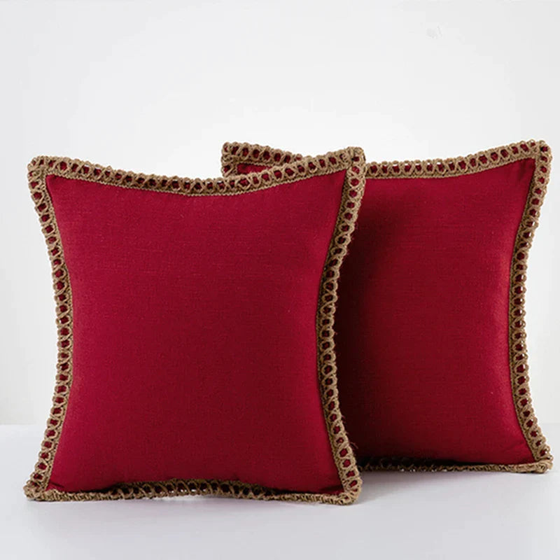Decorbites™ Leinen-Quadrat-Kissenbezüge-Set – Wohnaccessoires für Sofa, Couch, Bett