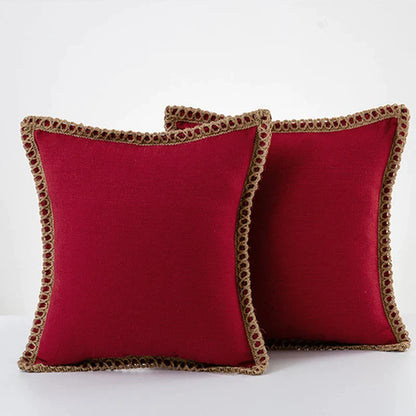 Decorbites™ Leinen-Quadrat-Kissenbezüge-Set – Wohnaccessoires für Sofa, Couch, Bett