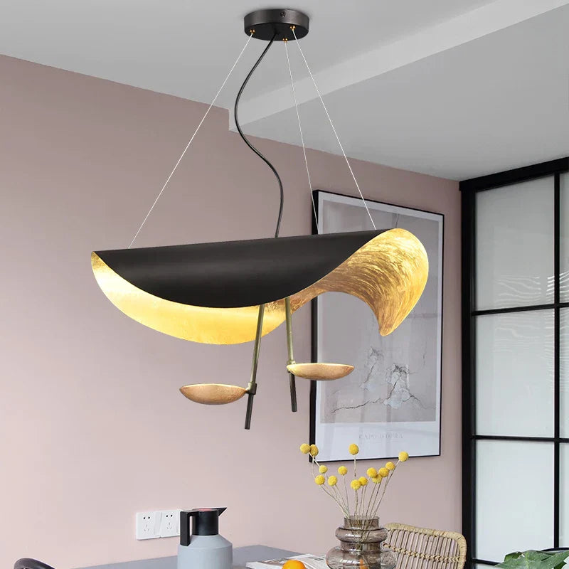 Decorbites™ Lederarm-Manta-Hängeleuchte Fliegende Untertasse-Hut industrielles Retro-Design weiß schwarz