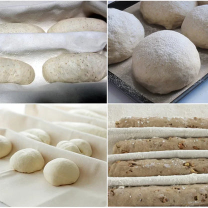 DecorBites™ Linen Flax Cloth Baking Mat Baguette Pan Kitchen Tool Set