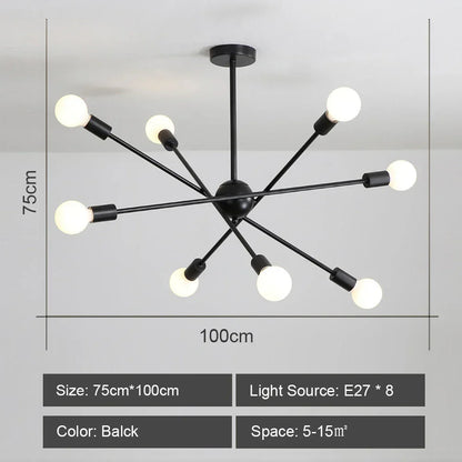 Decorbites™ LED-Deckenleuchter: Modernes & Industrielles Sputnik-Design für Wohnzimmer & Schlafzimmer