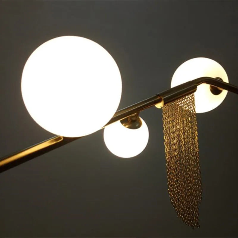 Gold Bubble LED Chandelier For Kitchen Island