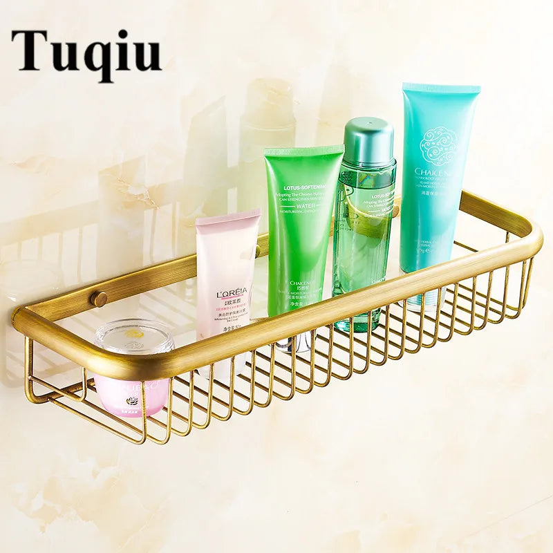 Gold Brass Bathroom Shelf