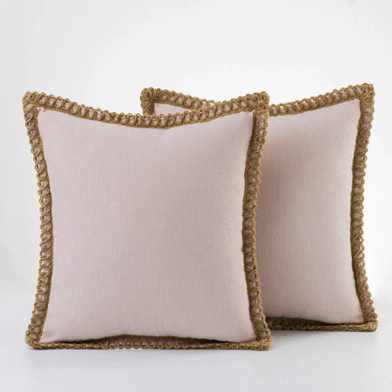 Decorbites™ Leinen-Quadrat-Kissenbezüge-Set – Wohnaccessoires für Sofa, Couch, Bett