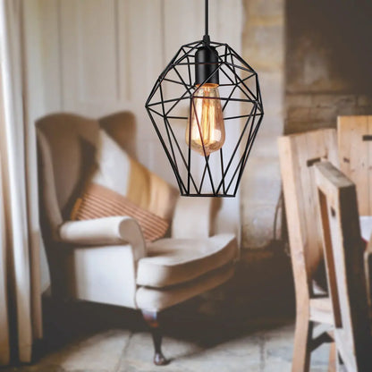 DecorBites™ Birdcage Diamond Ceiling Pendant Light Chandelier for Home Living Room Decor