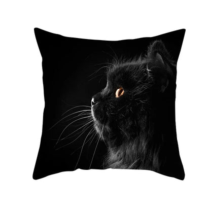 Decorbites™ Schwarze Katze Kissenbezüge - Süße Katzenliebhaber Kissenhülle