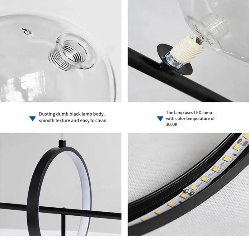 Decorbites™ Glas-Blase-Lüsterleuchte für Esszimmer und Laden