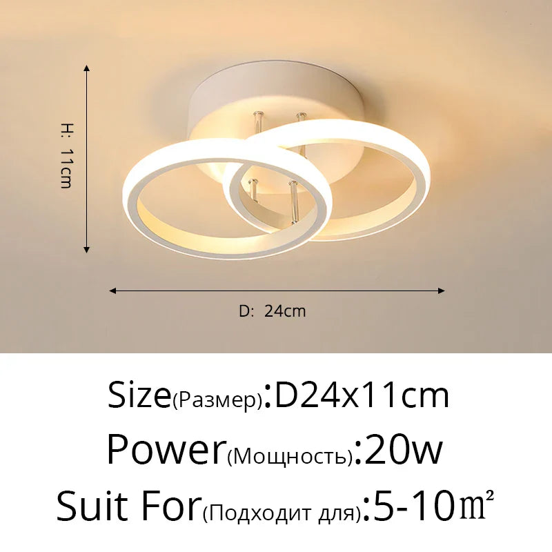DecorBites™ LED Ceiling Light for Modern Indoor Lighting in Minimalist Style