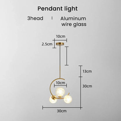 Decorbites™ Gold-Glas-Kugelleuchter für Wohnzimmer Küche Schlafzimmer - 220V 110V