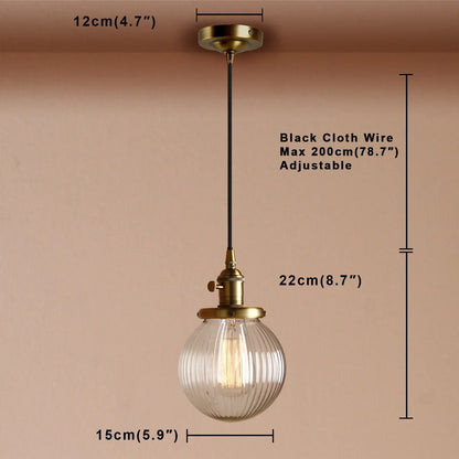 Decorbites™ Klar-Glas-Kugelleuchte E27 Hängelampe für Wohnzimmer Loft