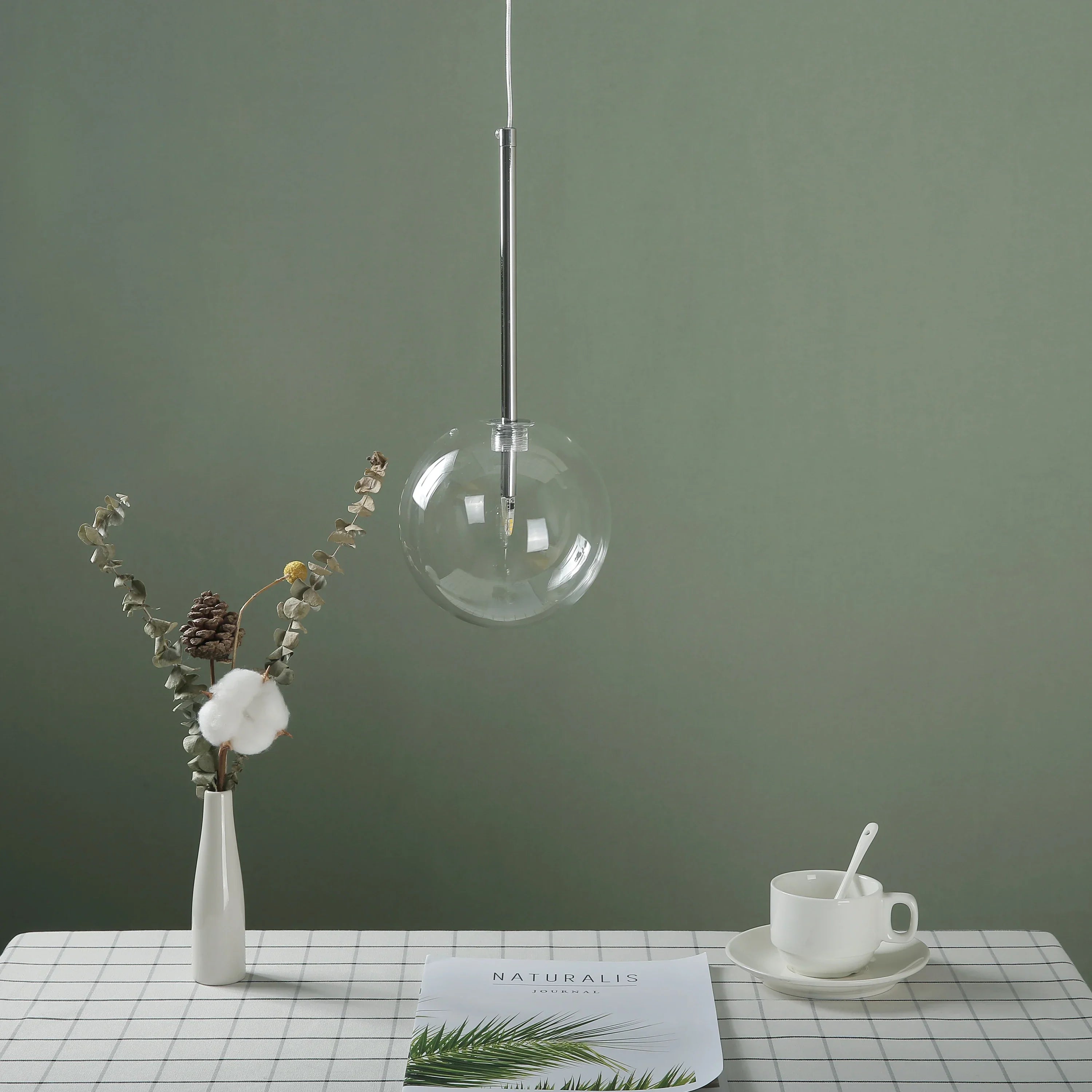 Gold Glass Ball Kitchen Pendant