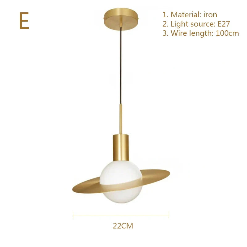 Decorbites™ Golden E27 LED-Kronleuchter für Schlafzimmer und Arbeitszimmer