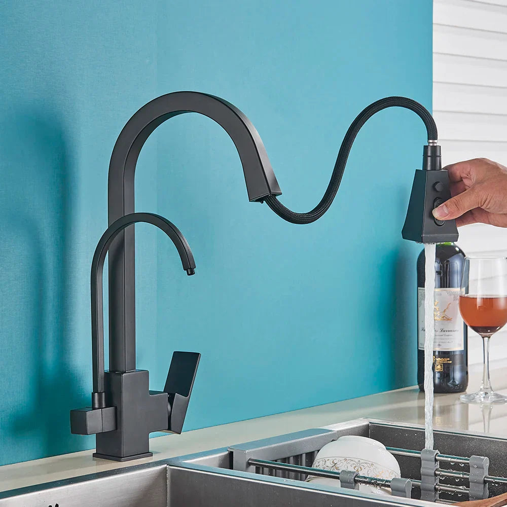 Decorbites™ Zweihand-Wasserfilter-Küchenarmatur Deckenmontiert 360° Drehbarer Mischbatterie