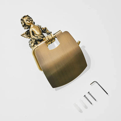 Decorbites™ Klassischer Engel Gold Toilettenpapierhalter Wandmontiert für Badezimmer Zuhause