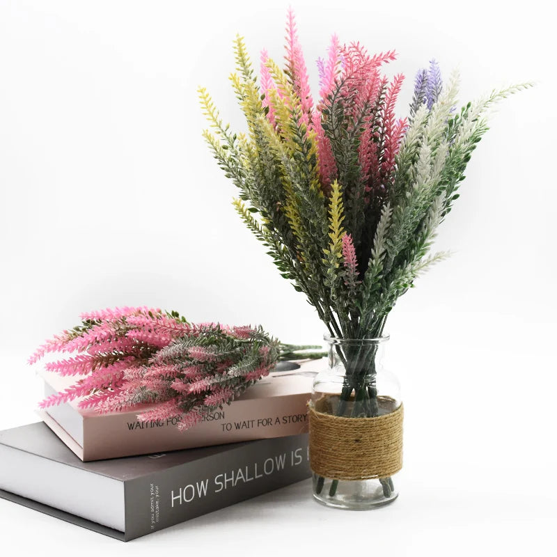 Decorbites™ Lavendel-Vase: Künstliche Blumen für Heimdekoration und Hochzeitsdekoration, dekorativer Blumentopf