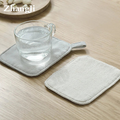 Decorbites™ Baumwoll-Leinen-Unterset-Ansammlung für Tee-Kaffee-Becher Wärmeschutz ECO-Tassenmatte