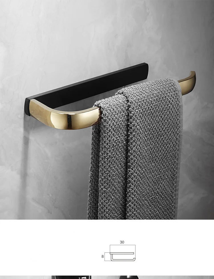 Gold Black Bathroom Hardware
