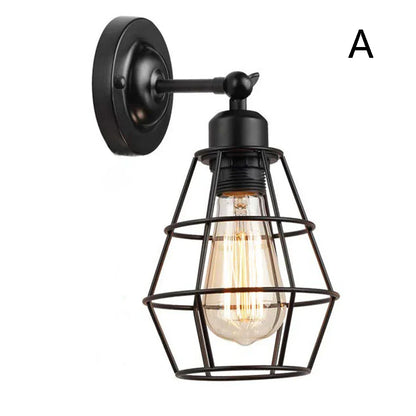 Decorbites™ Industrielles Vintage LED Wandlicht Wandleuchte Eisen Lampenschirm Käfigschutz Loft Beleuchtung