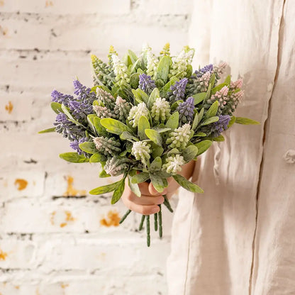 DecorBites™ Doluo Fruit Grass Simulation Flower Wedding Decor Fake Green Plants Bouquet