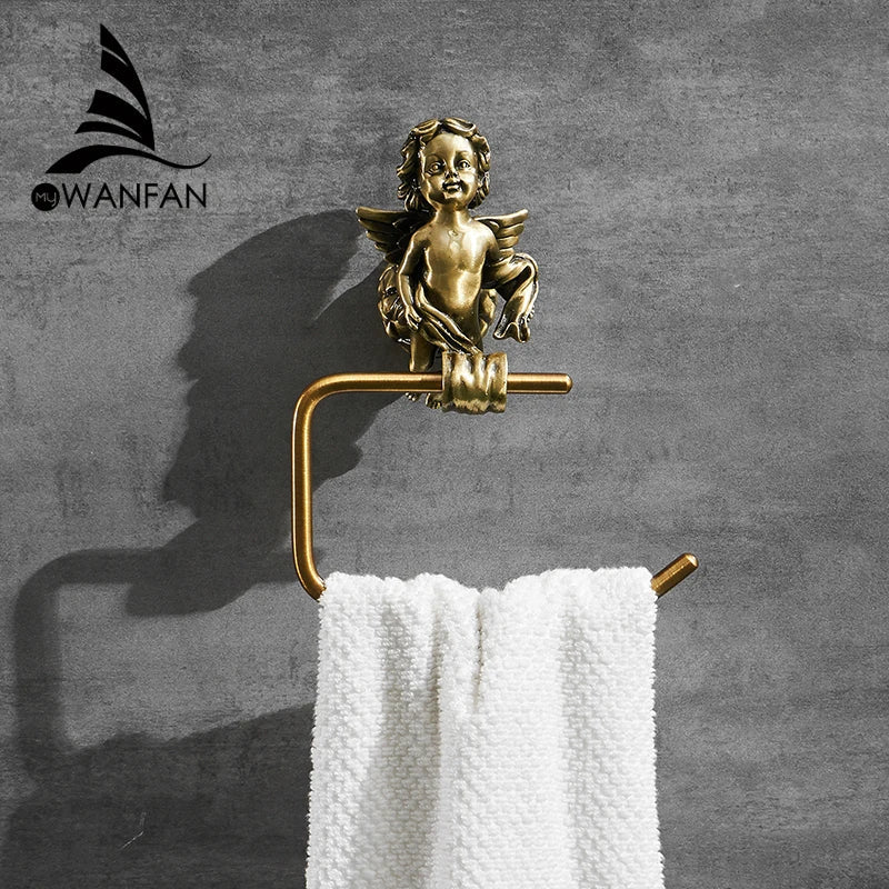 Gold Brass Towel Ring