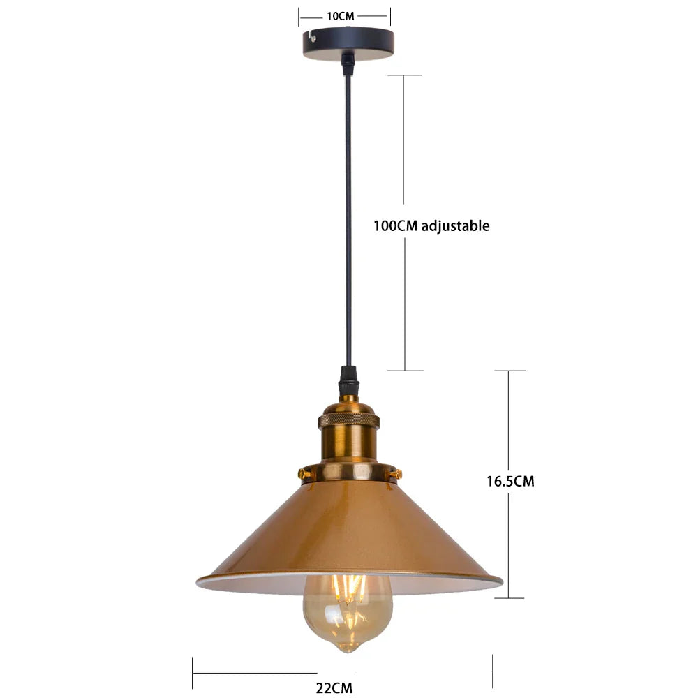 Decorbites™ Gold Vintage-Industrie-Pendantleuchte für modernes Restaurant und Wohnzimmer