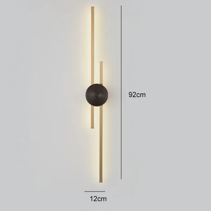 DecorBites™ Copper Wall Light for Bedroom, Living Room, TV Background - Minimalist Luxury Design