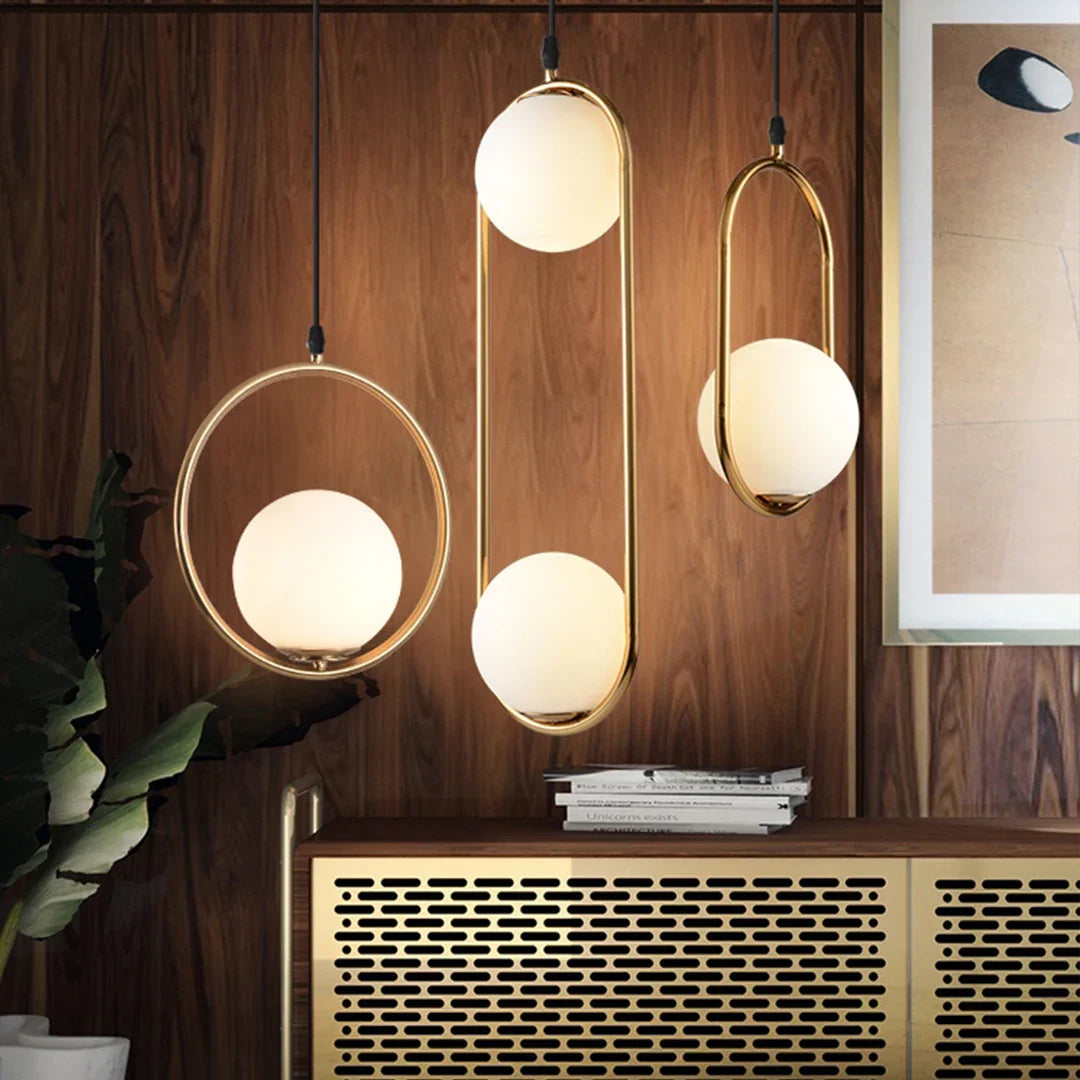 Decorbites™ Glas-Kugelleuchter | Moderne nordische LED-Hängeleuchte für Esszimmer und Bar