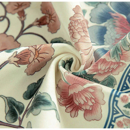 Decorbites™ Vogelgezwitscher & Blumenduft Chinesisches Muster Kissenbezug für Sofa & Bett