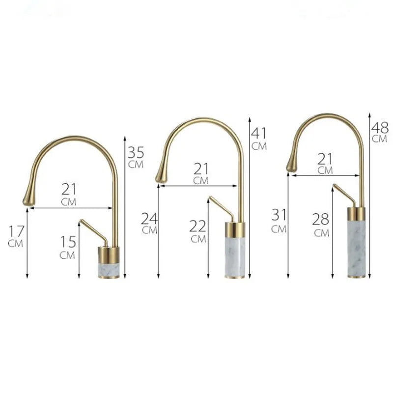 Gold Marble Basin Faucet