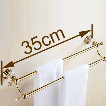 Decorbites™ Kristallgold Doppeltuchhalter für das Badezimmer, 60 cm Länge