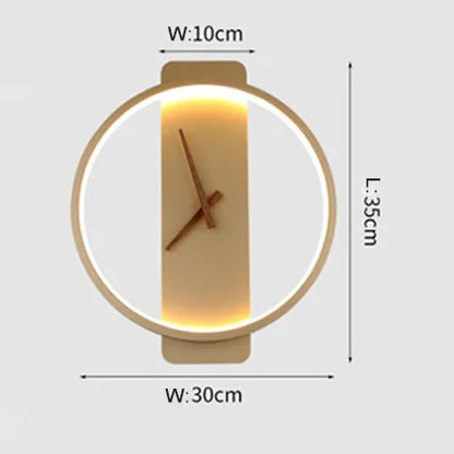 Decorbites™ LED-Wandlampe Wanduhr Modernes Design Nordisch Luxuriös Einfach Für Hotel Nachttisch