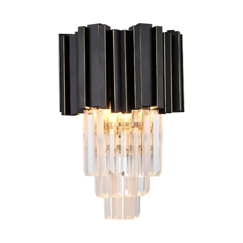 Crystal Drop Wall Sconce With K9 Crystals