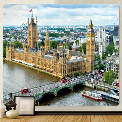 DecorBites™ City View Tapestry: Bohemian Psychedelic Wall Hanging for Home Decor