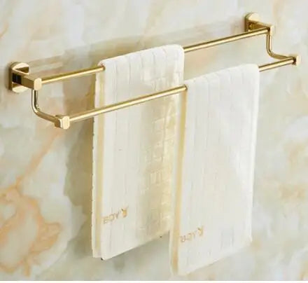 Gold Brass Bath Set