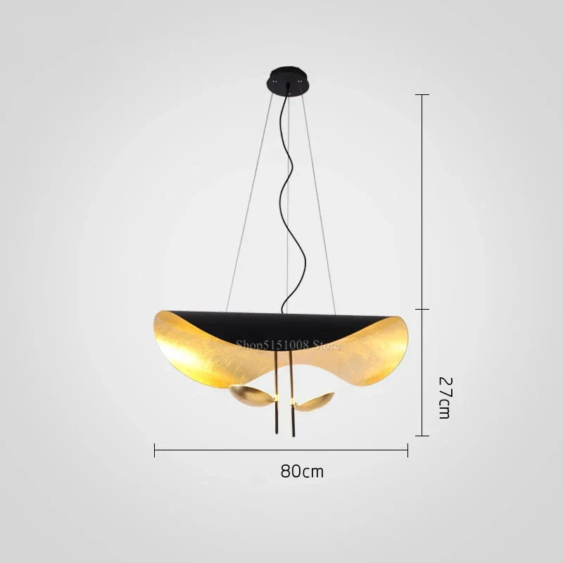 DecorBites™ Gold Texture LED Pendant Light Fixture for Living Room & Bedroom Decor